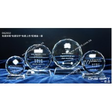 OG2032 鑽石切割水晶獎座 Round Diamond Shape Crystal