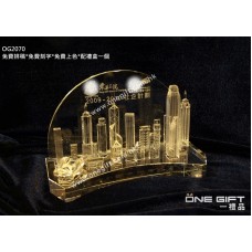 OG2070 立體香港景色水晶攞設 Victoria Harbour Crystal Stand