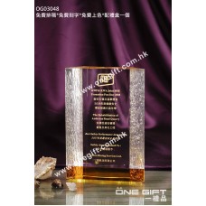 OG03048 方形不規則水紋水晶座